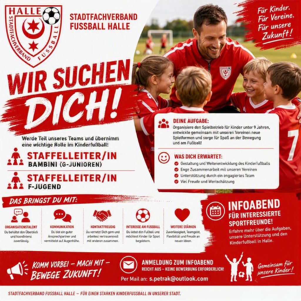 Plakat zur Unterstützung des Textes mit allen Angaben zur Staffelleitertätigkeit